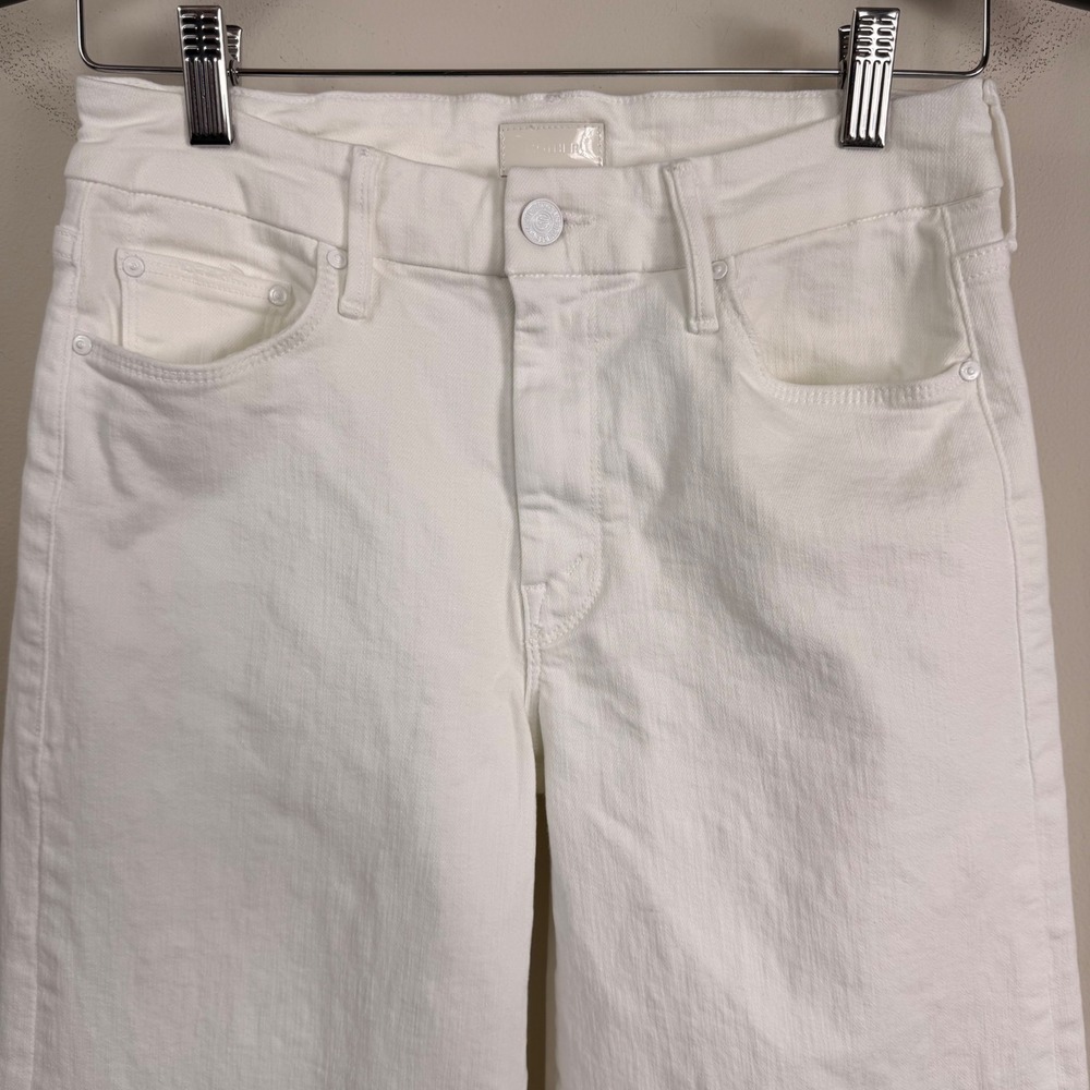 Mother The Roller Fray‎ Jeans in Fairest Of Them All Wide Leg Size 28 - Picture 4 of 12